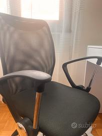 Sedia ergonomica girevole con ruote