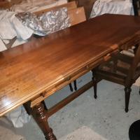 tavolo in legno noce arte povera fiorentina