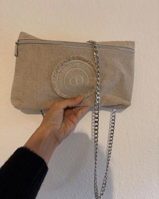 Dior pochette in rafia originale nuova