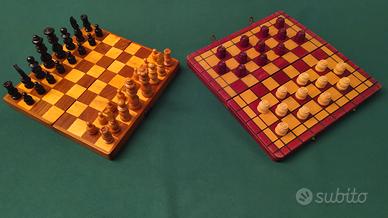 SCATOLE SCACCHIERA IN LEGNO-DAMA/SCACCHI