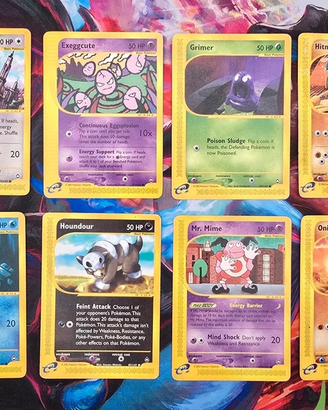 Lotto 8 Carte Pokemon Set Aquapolis Common ENG