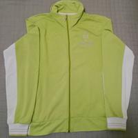 Felpa in cotone verde e bianca Dynamic