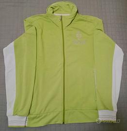 Felpa in cotone verde e bianca Dynamic