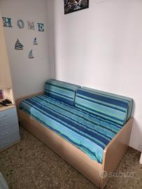 Divano letto doppio con secondo letto estraibile