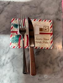 Set poggia posate in marmo calacata