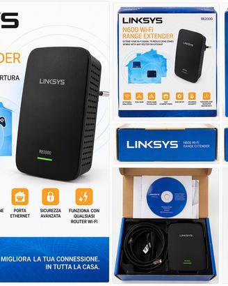 Linksys RE2000 Range Extender Wi-Fi N600