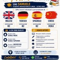 Lezioni inglese, tedesco, spagnolo cinese