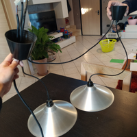 Lampadario soffitto fatto colore acciaio mod. Ikea