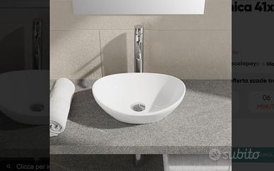 Lavabo da appoggio ceramica 40 cm