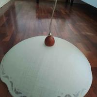 Lampadario a sospensione vintage in vetro satinato