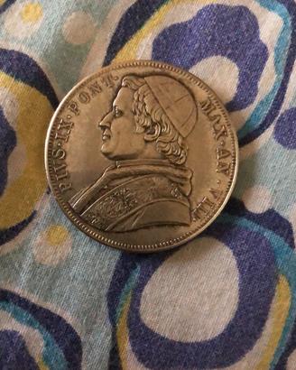 5 lire 1870 stato pontificio in argento