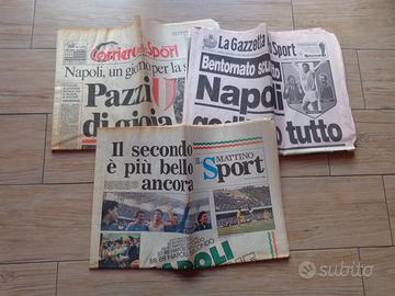 SCUDETTO NAPOLI CAMPIONE D'ITALIA 1990 QUOTIDIANI