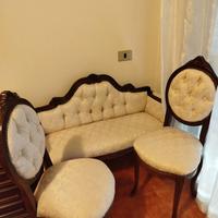 Divano antico intarsiato