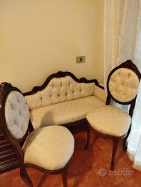 Divano antico intarsiato