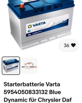 Batteria auto varta Kia
