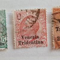Venezia tridentina 1918 - 3 francobolli usati