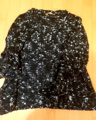 Maglioncino Combipel  donna L – nero/bianco “sale 
