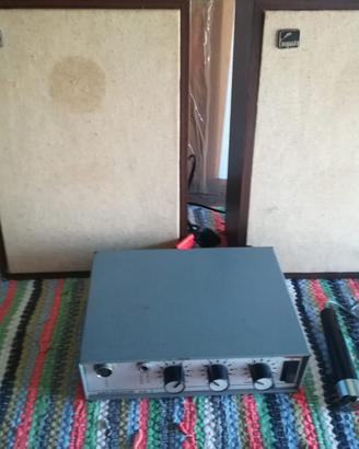 Amplificatore+casse e microfono