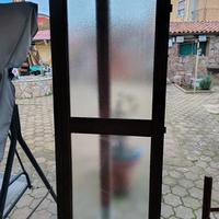 porta a 2 ante, vetrata in allumino con sopraluce