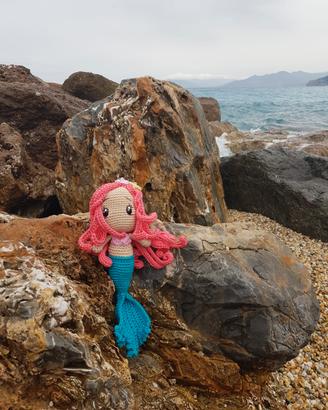 Sirenetta amigurumi.