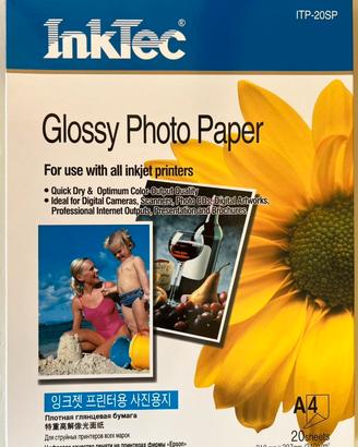 Set 3 confezioni glossy  INKTEC 240 gr A4- 20fg.
