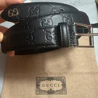 CINTURA GUCCI ORIGINALE IN PELLE UOMO MAI USATA