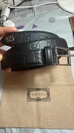 CINTURA GUCCI ORIGINALE IN PELLE UOMO MAI USATA