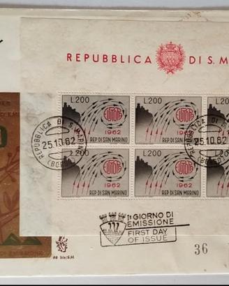 francobolli 1962 San Marino FDC VENETIA