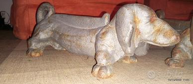 bassotto in ghisa vintage fermaporta 