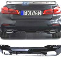DIFFUSORE BMW G30 G31 LOOK M-PERFORMANCE NERO LUCI
