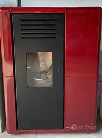 Stufa a pellet slim rossa -Cola mod. Cupido >8,0kW