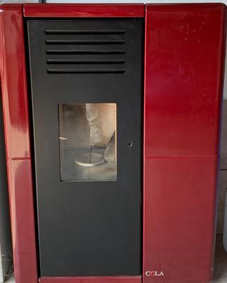 Stufa a pellet slim rossa -Cola mod. Cupido >8,0kW