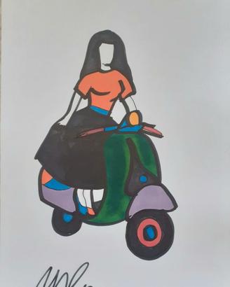 Marco Lodola, Ragazza su Vespa, Pezzo unico