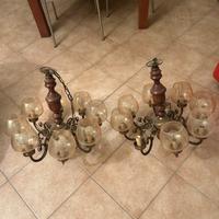 Coppia di lampadari vintage