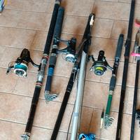 canne da pesca e tutto il materiale per la Pesca 