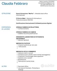 impiegata ufficio e-commerce 