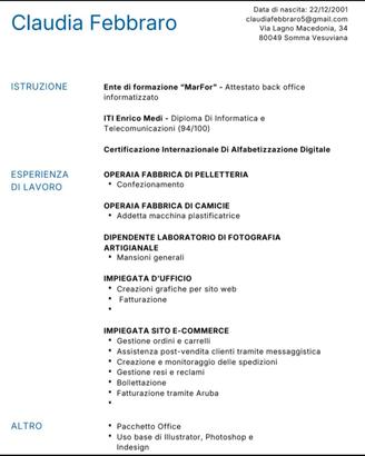 impiegata ufficio e-commerce 