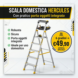 Scala  con Porta Oggetti – 6 gradini