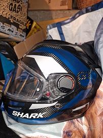 casco Shark Spartan GT Pro Carbon Ritmo Blu Chrome