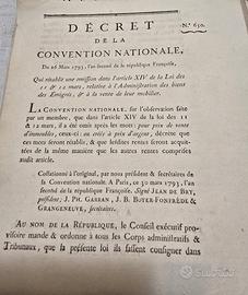 Sei autentici decreti della Convenzion Nationale