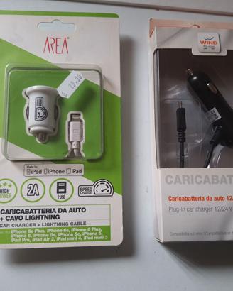 2 carica telefonini da auto