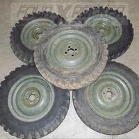 N°5 cerchi + pneumatici Auto Union DKW Munga F91/4