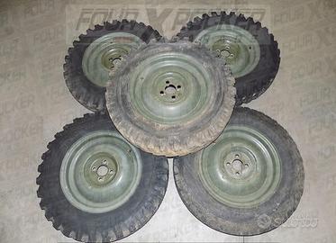 N°5 cerchi + pneumatici Auto Union DKW Munga F91/4