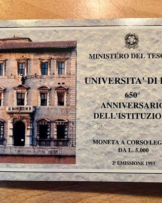 Moneta Argento L 500 1993 FDC Università di Pisa