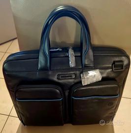 Piquadro borsa con finiture blu