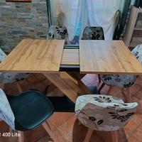 Tavolo da pranzo allungabile con 6 sedie