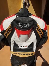 tuta moto 50 spidi uomo intera in pelle 