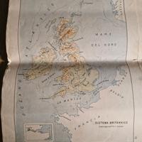 Antica carta geografica del Sistema Britannico
