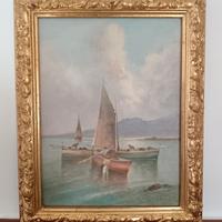 Radames Scoppa, dipinto olio su legno 