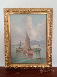 Radames Scoppa, dipinto olio su legno 